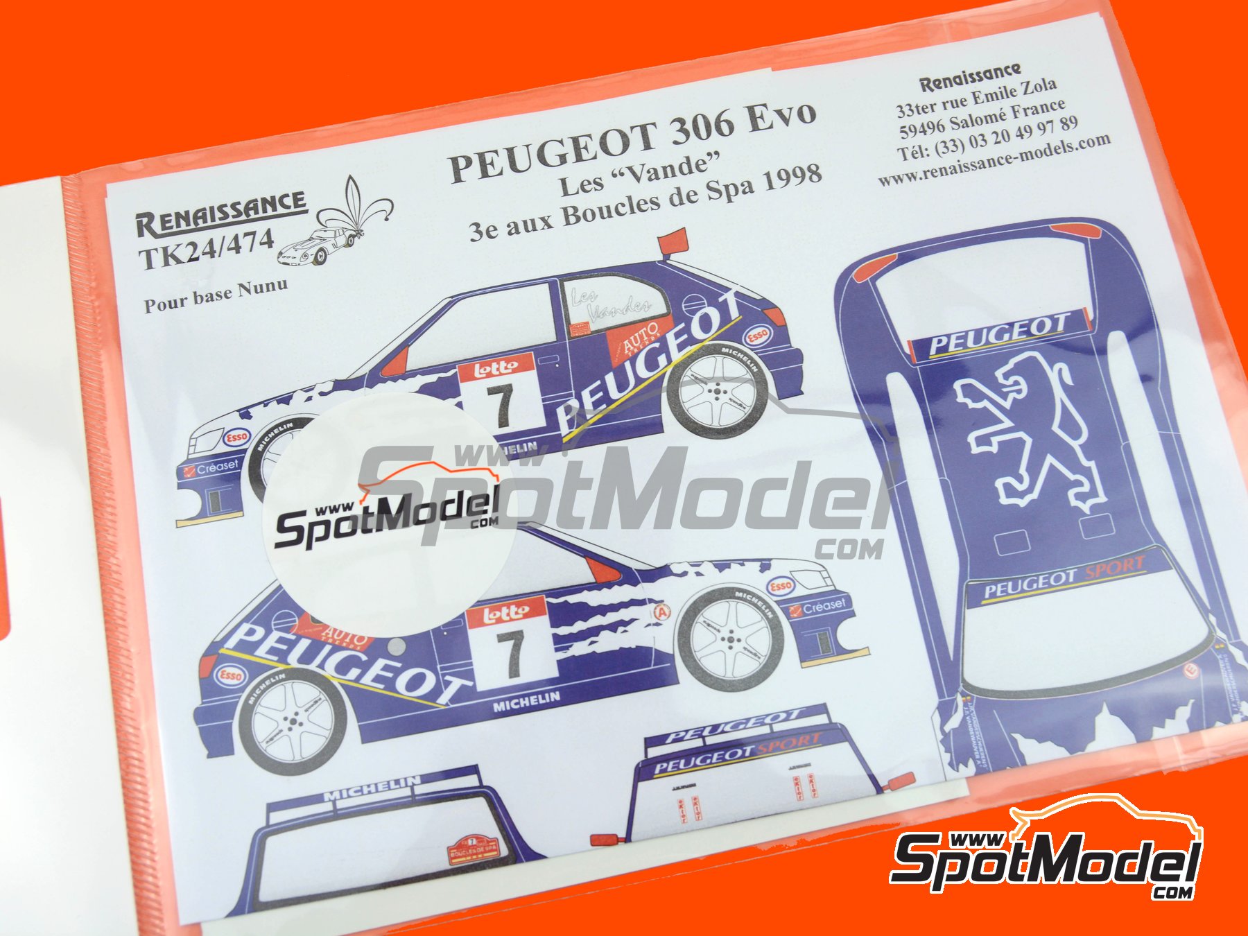 特価 Renaissance (1/24) プジョー 306 MAXI RENAISSANCE int19G プジョー 306 Maxi Gr.A 'Maxitoys' Condroz